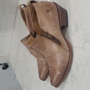 Frye leather western booties